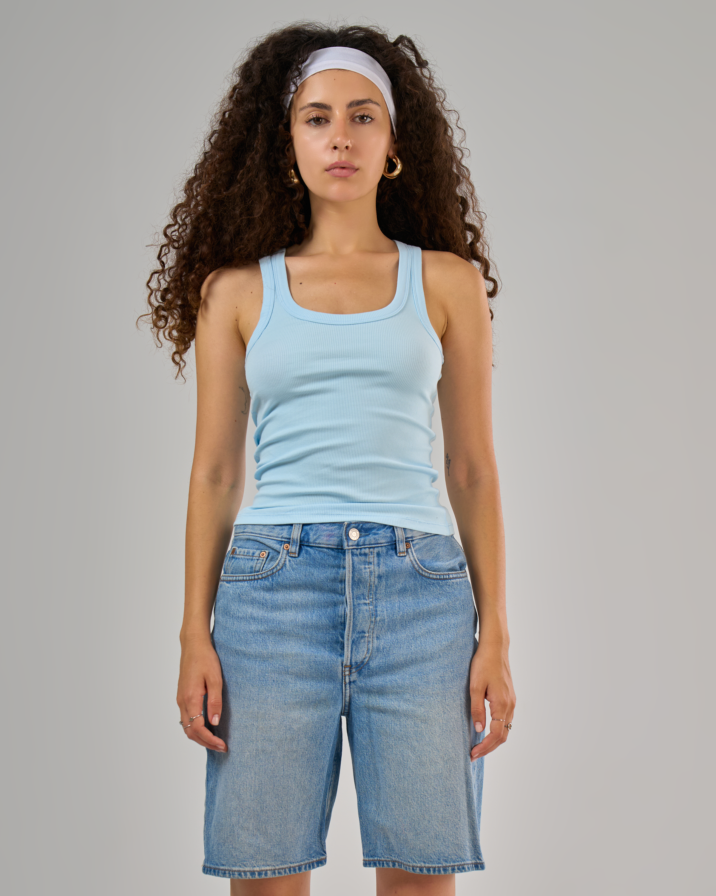 Cotton Ribbed Tank-Top