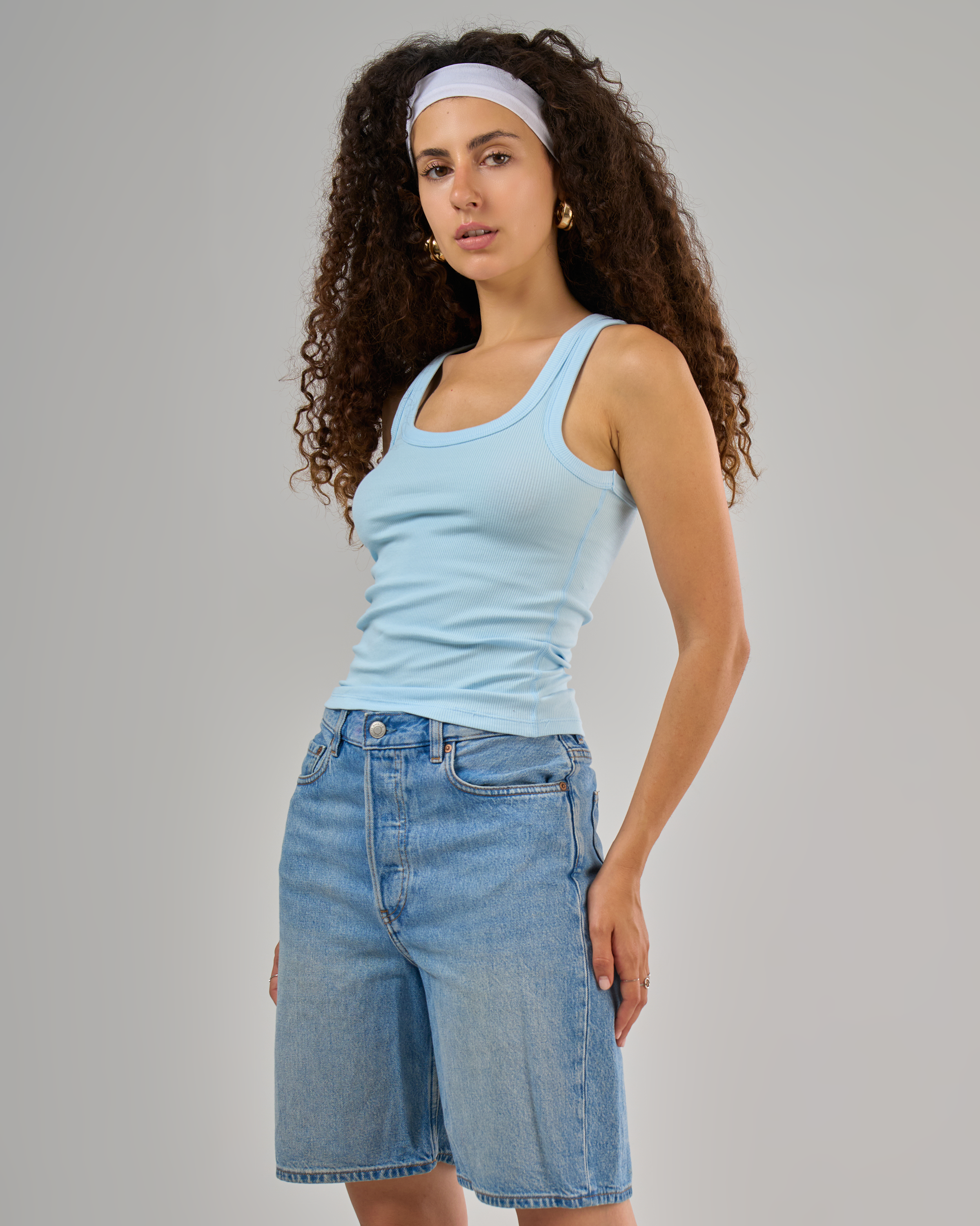 Cotton Ribbed Tank-Top