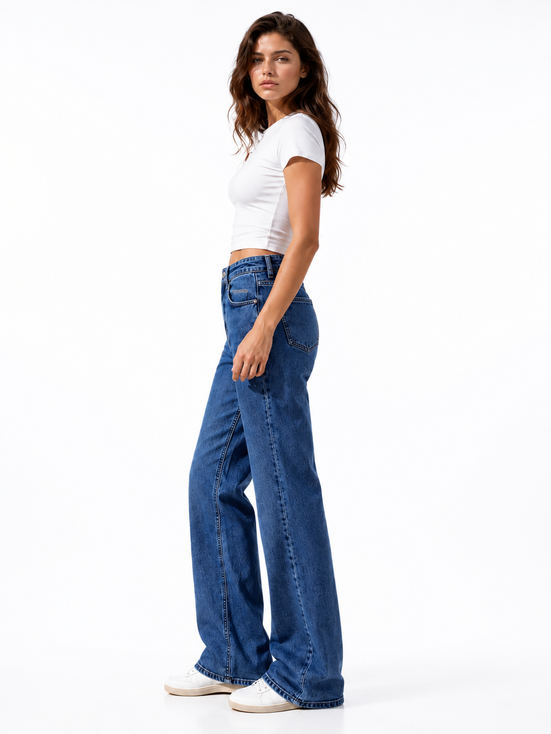 Double Waist Wide Leg Jeans