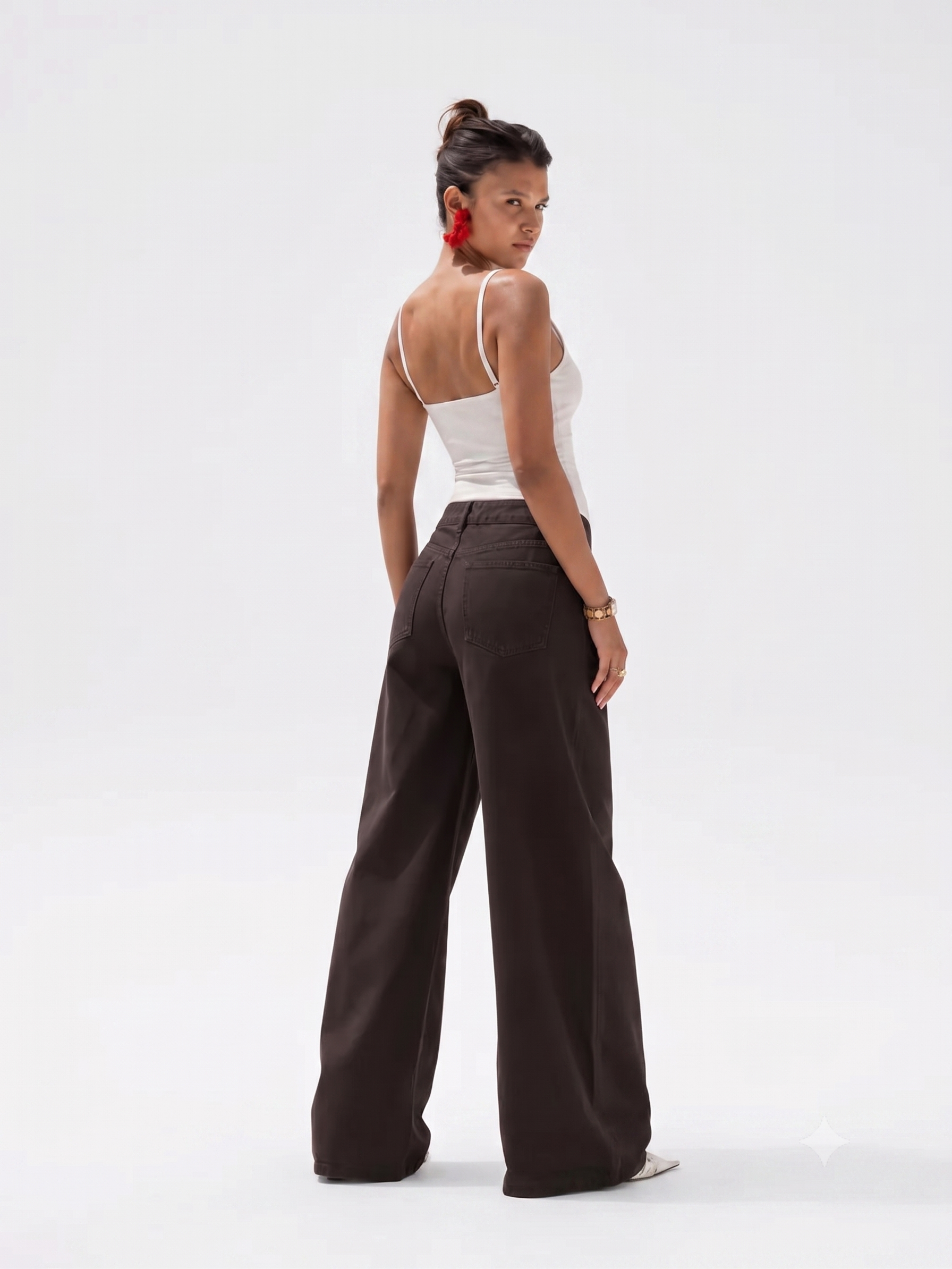 High-Rise Wide-Leg Flare Jeans