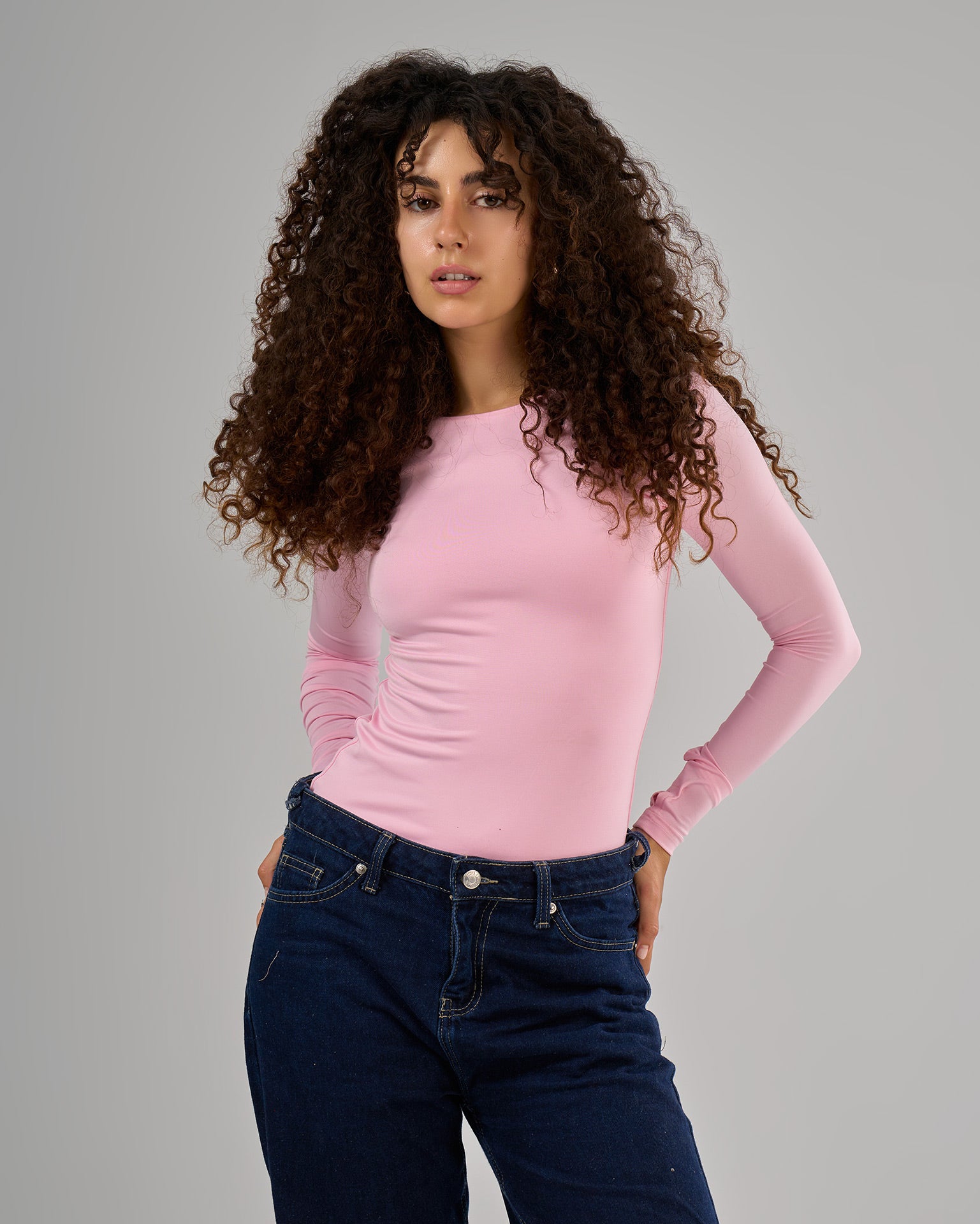 Round-Neck Long-Sleeve Top