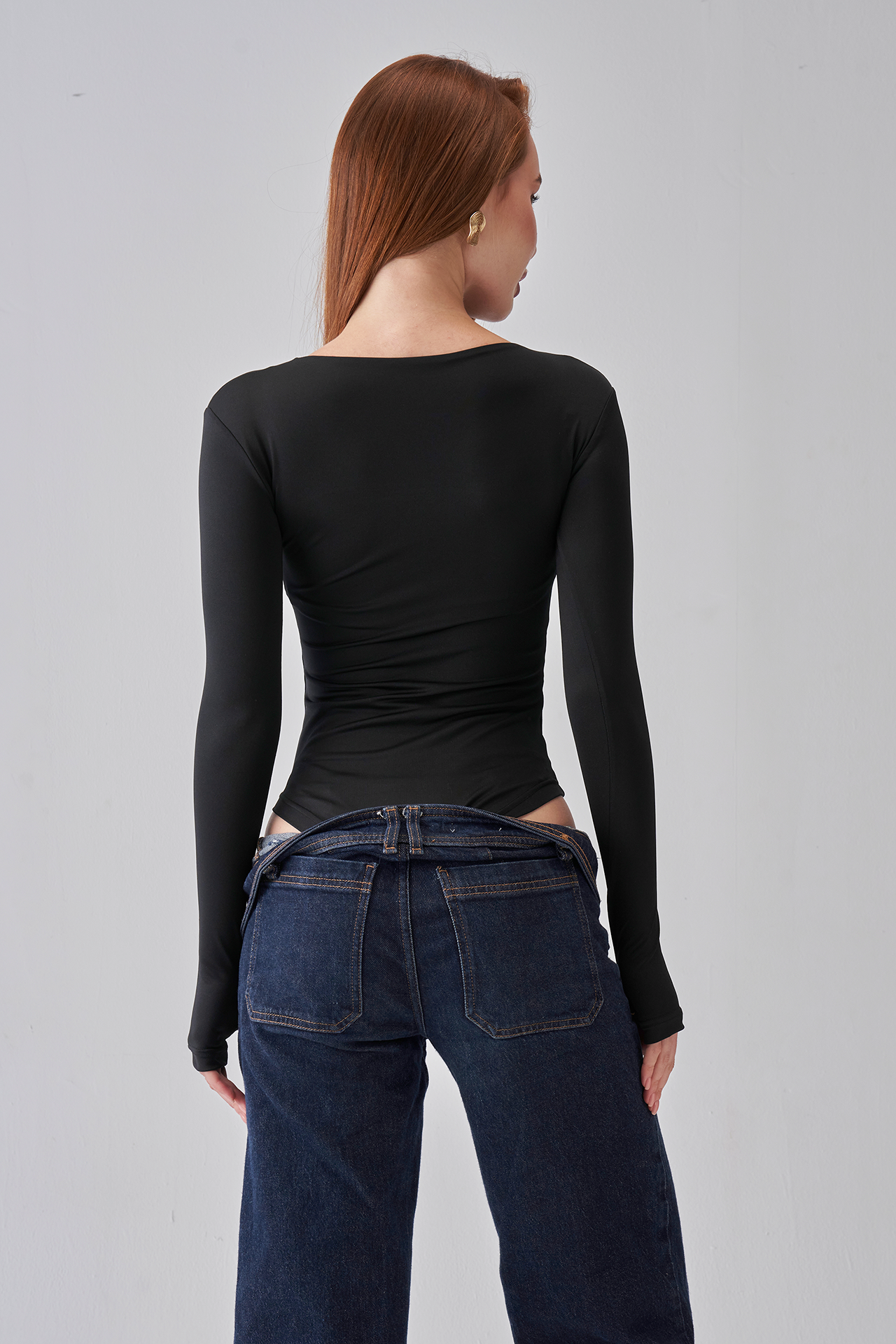 Long Sleeve Bodysuit - Black