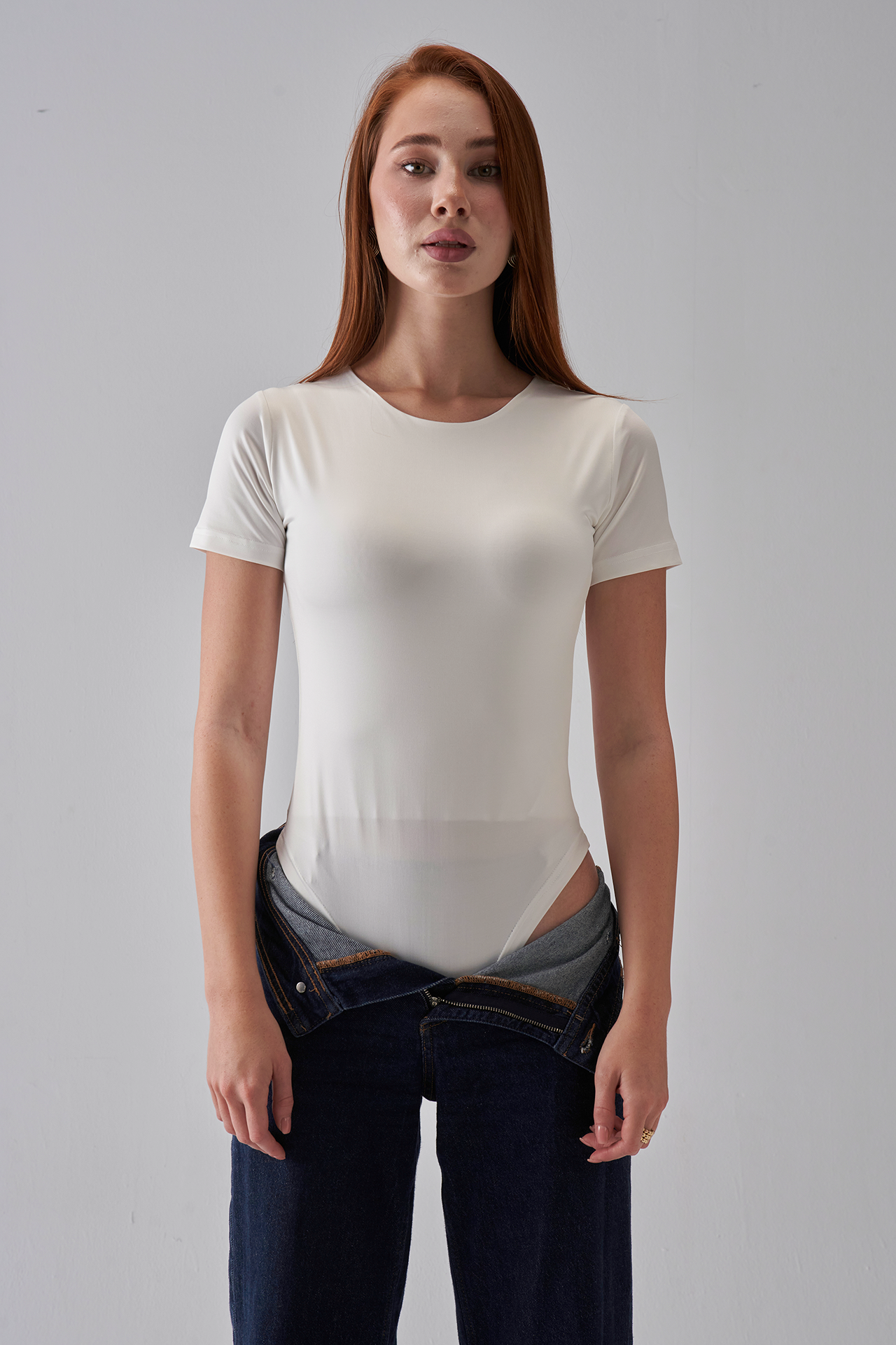 Short Sleeve Bodysuit - OffWhite
