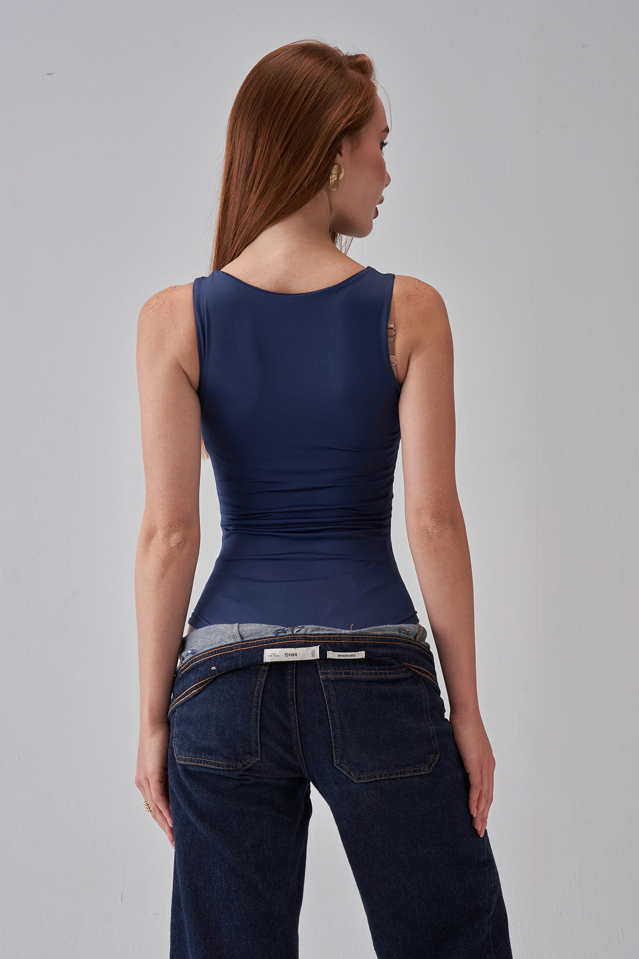 Sleeveless Bodysuit - Navy Blue