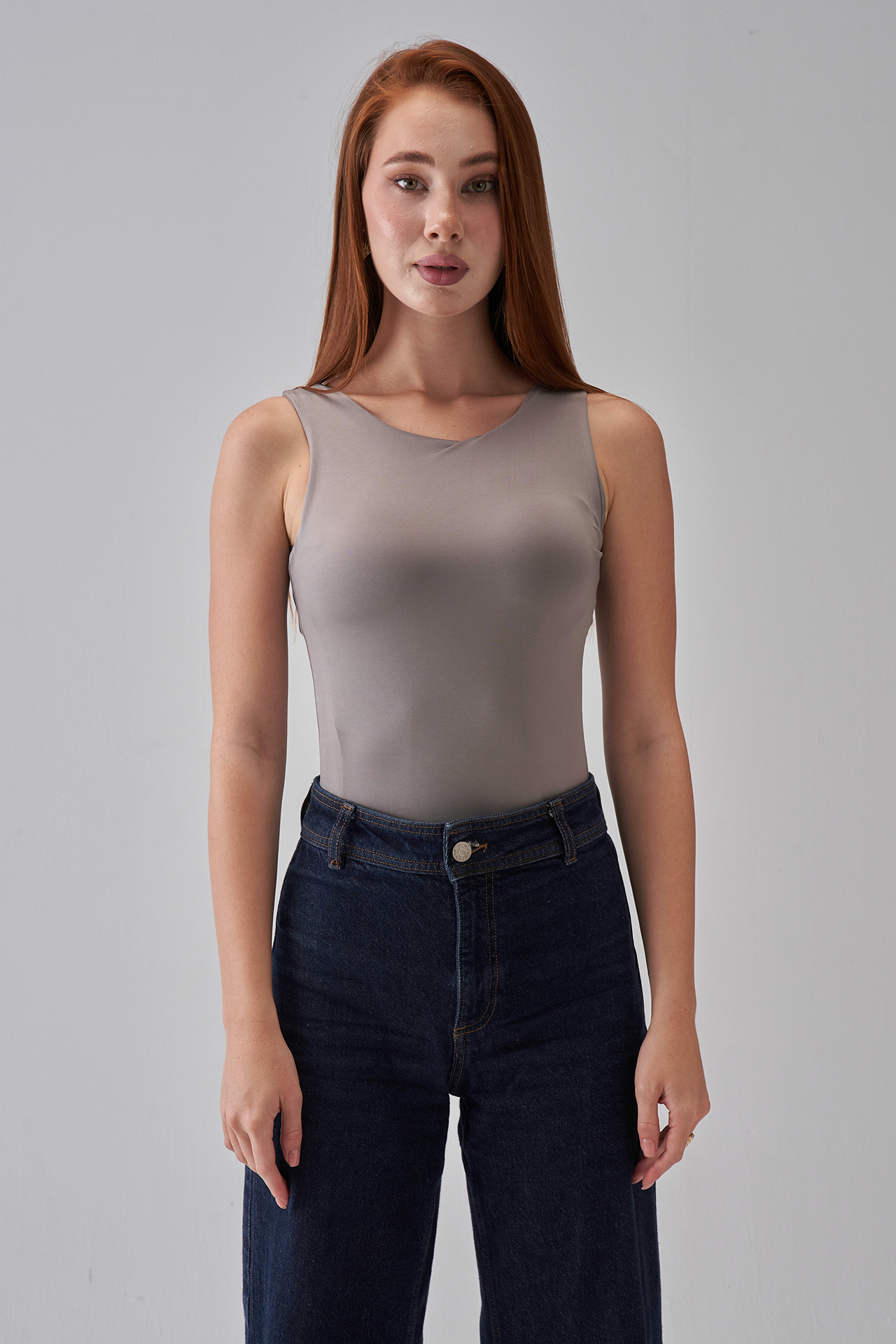 Round-Neck Tank-Top - Silver
