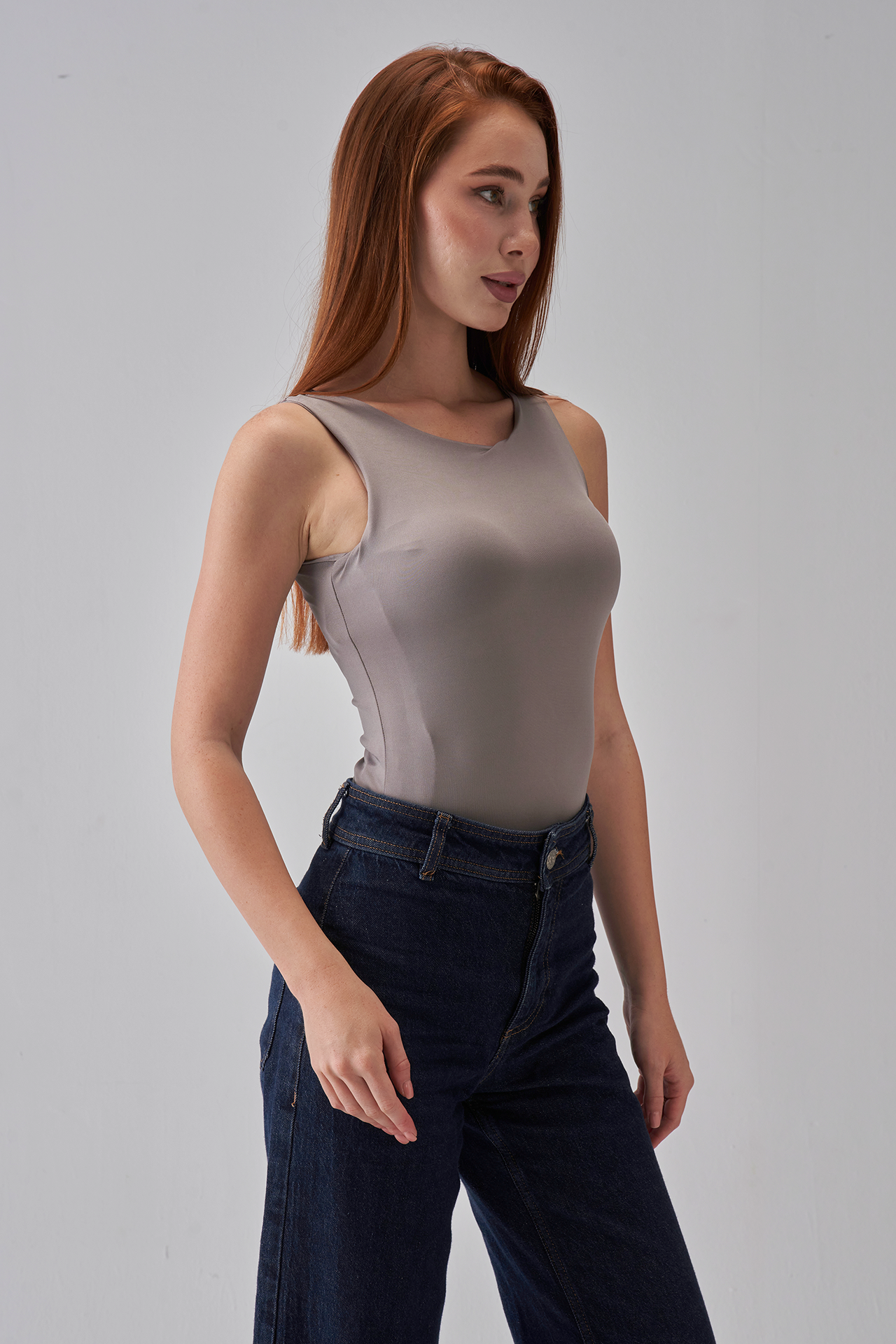 Round-Neck Tank-Top - Silver