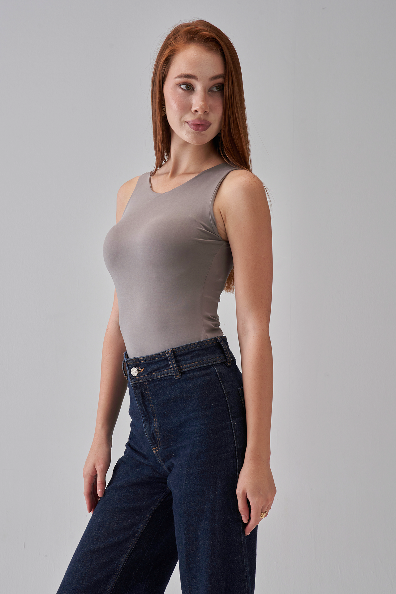 Round-Neck Tank-Top - Silver