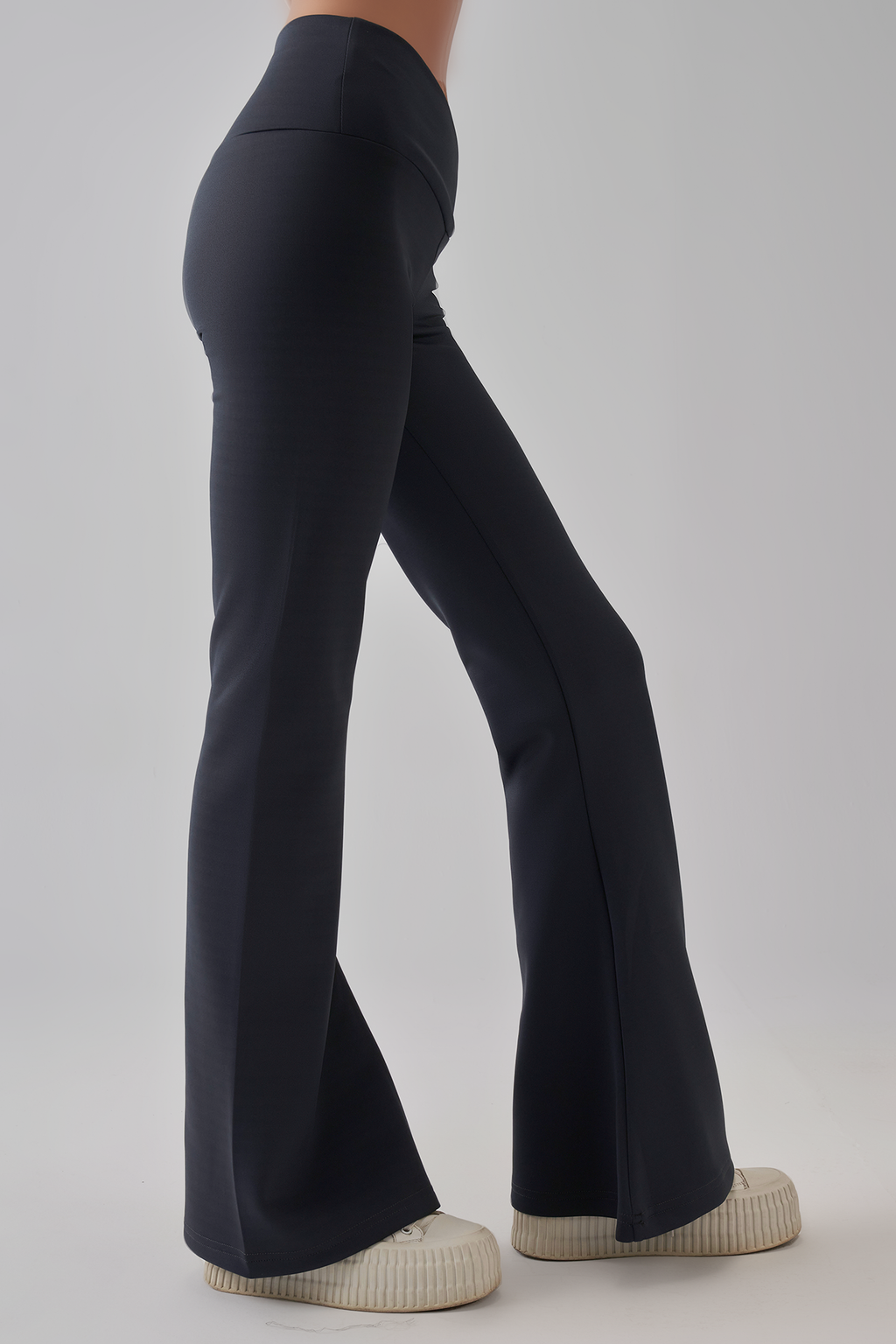 V Waist Yoga Pants - Charcoal Gray