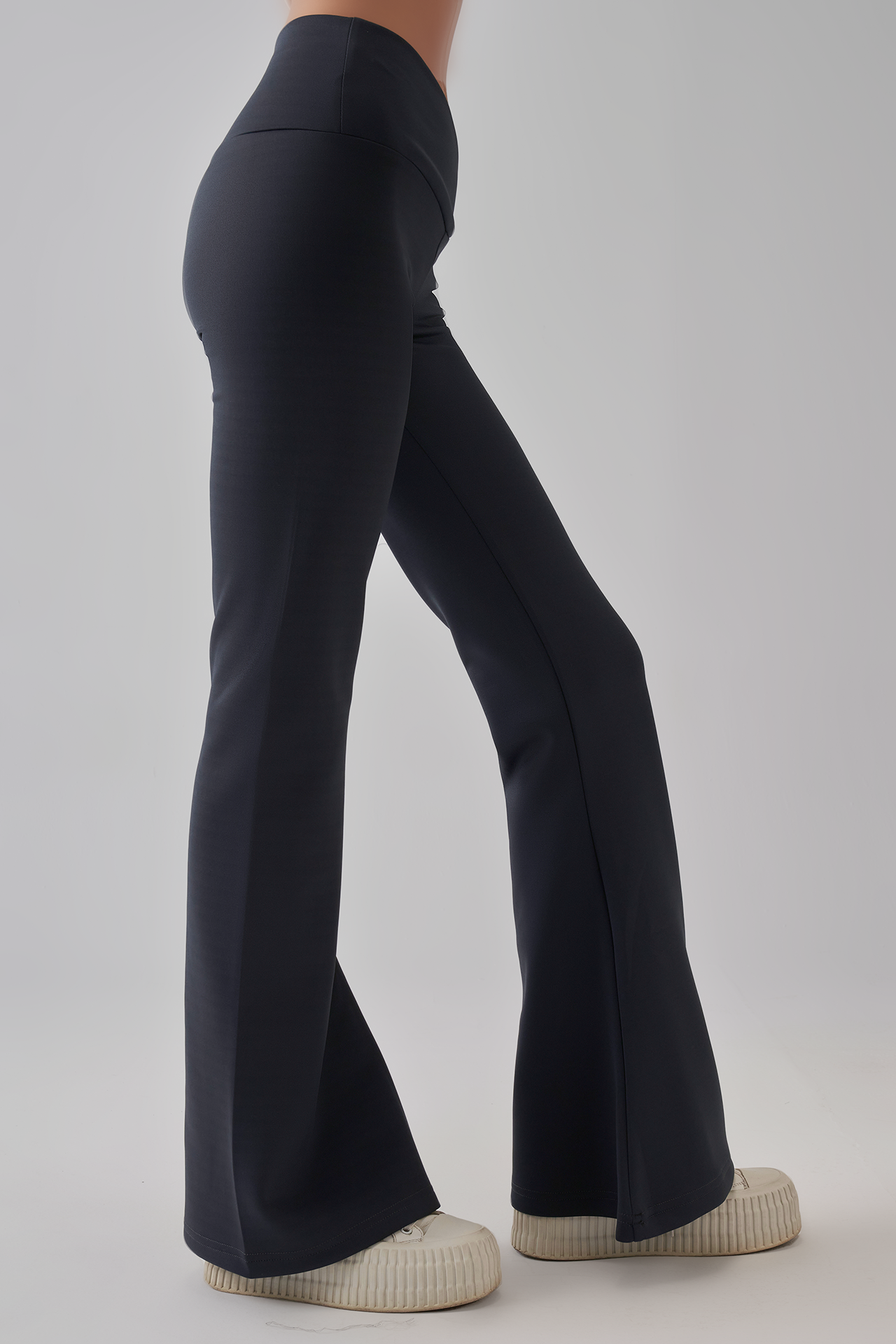 V Waist Yoga Pants - Charcoal Gray