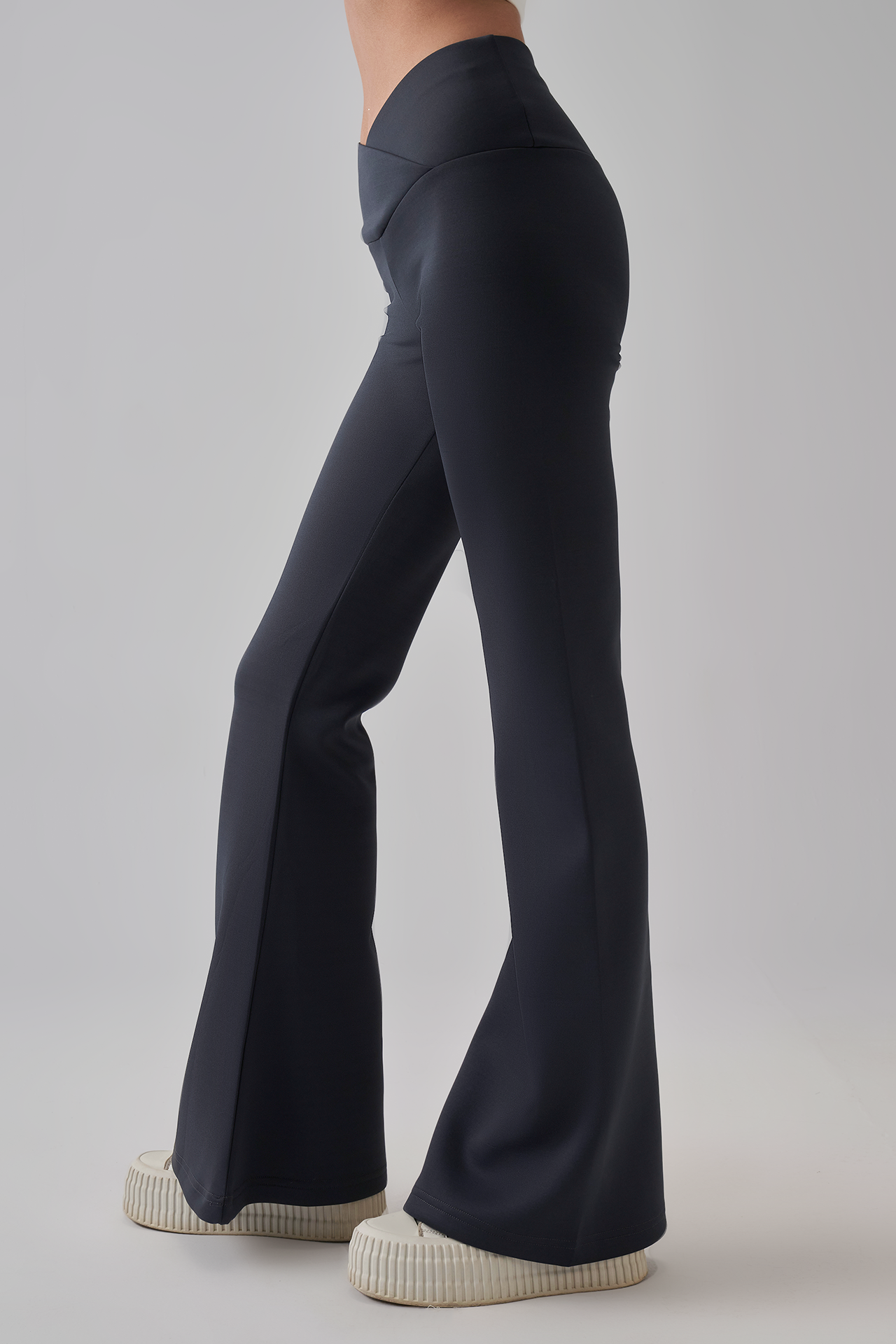 V Waist Yoga Pants - Charcoal Gray