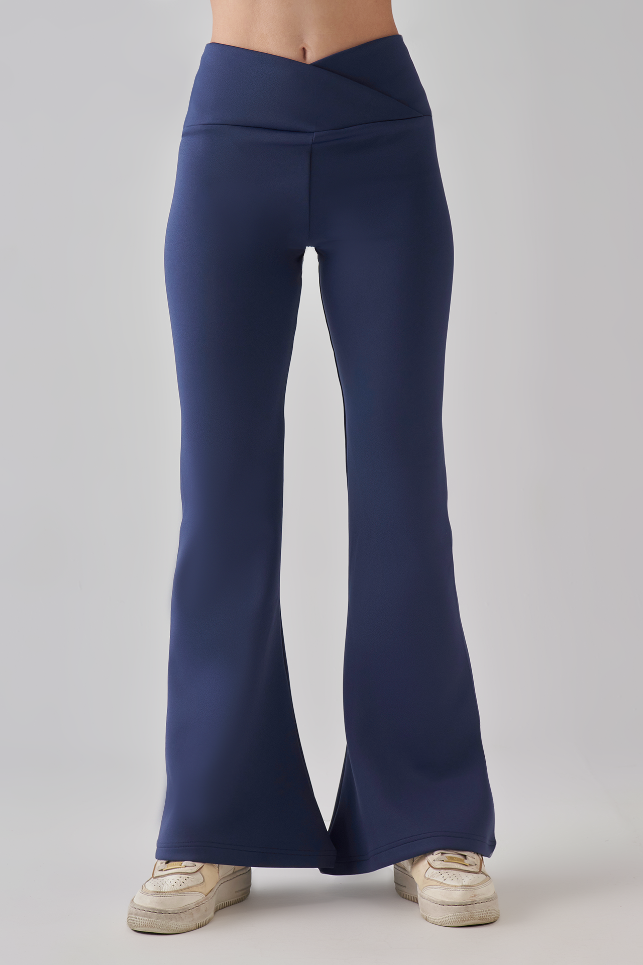 V Waist Yoga Pants - Navy Blue