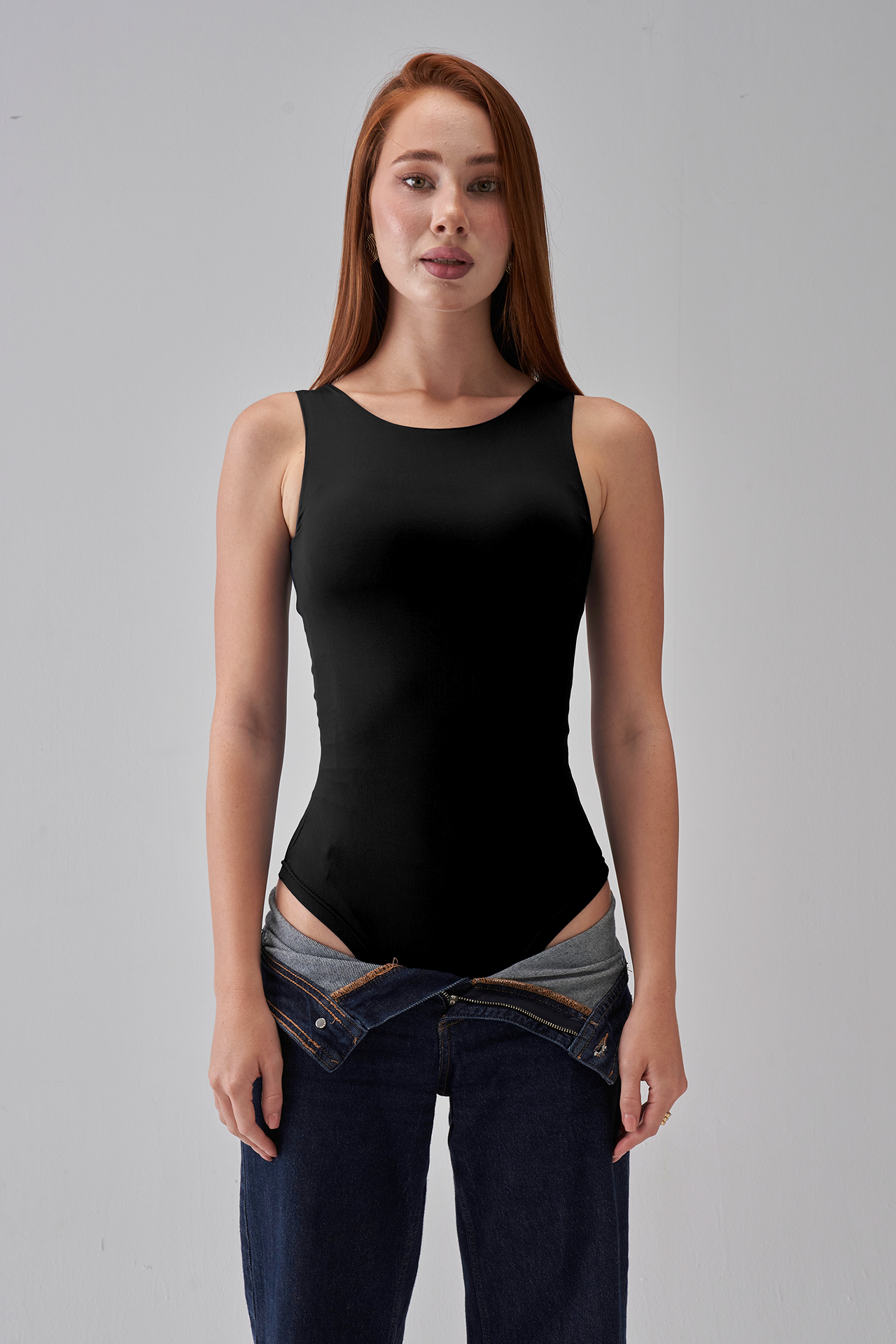 Sleeveless Bodysuit - Black